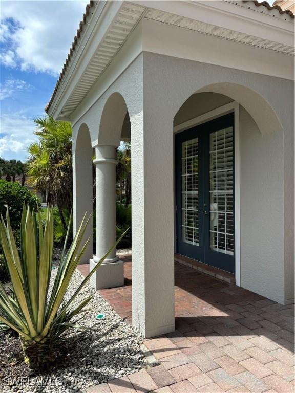 view of patio with french doors