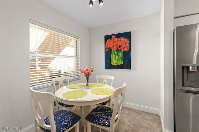 dining area with baseboards