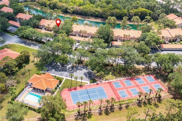 birds eye view of property