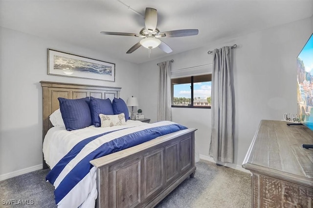 4719 SE 17th Pl Unit 208, Cape Coral, FL 33904 - carpeted bedroom with baseboards and ceiling fan