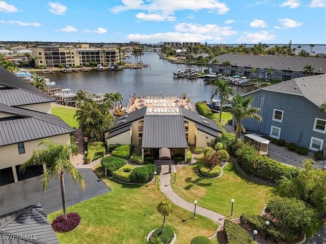 4719 SE 17th Pl Unit 208, Cape Coral, FL 33904 - bird's eye view featuring a residential view and a water view