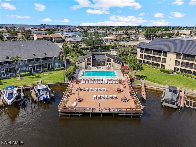 4719 SE 17th Pl Unit 208, Cape Coral, FL 33904 - bird's eye view with a water view