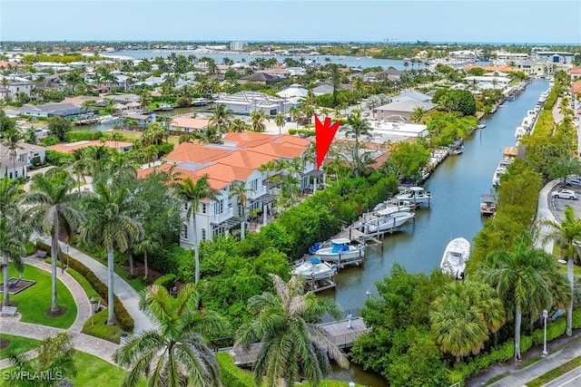 1603 Curlew Ave Unit 1603, Naples, FL 34102 - bird's eye view with a water view and a residential view