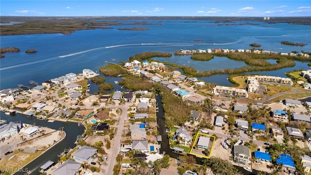 270 Dundee Rd, Fort Myers Beach, FL 33931 - bird's eye view featuring a water view and a residential view