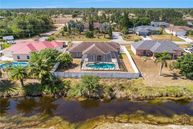 1227 Damen St E, Lehigh Acres, FL 33974 - aerial view of residential area with a pool