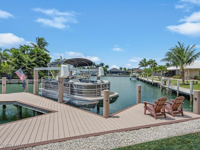 580 Goldcoast Ct, Marco Island, FL 34145 - view of dock featuring a water view and boat lift