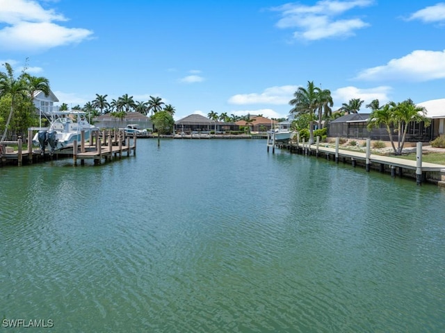 580 Goldcoast Ct, Marco Island, FL 34145 - property view of water with a boat dock