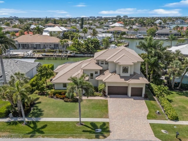 580 Goldcoast Ct, Marco Island, FL 34145 - birds eye view of property with a residential view and a water view