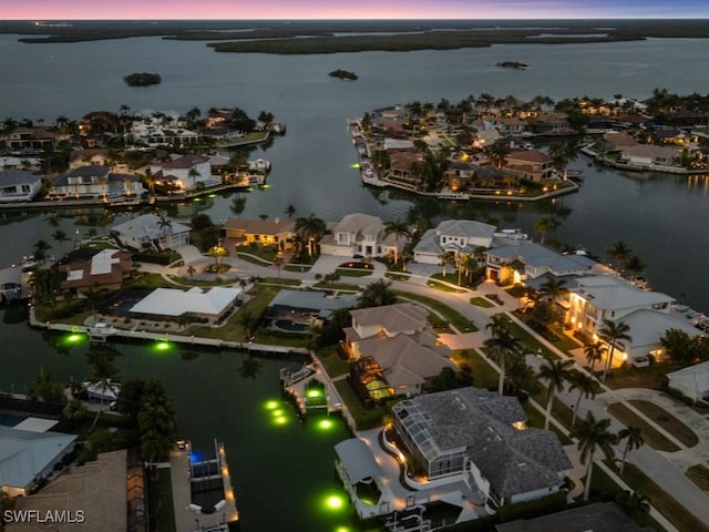 580 Goldcoast Ct, Marco Island, FL 34145 - bird's eye view featuring a water view and a residential view