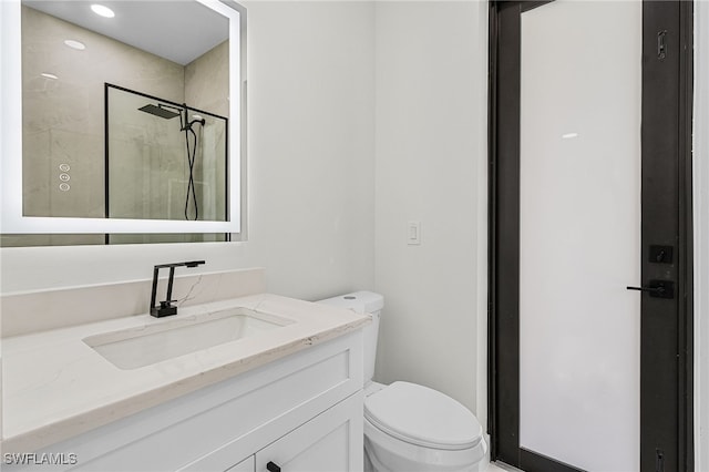 806 Santa Barbara Blvd, Cape Coral, FL 33991 - bathroom featuring toilet, a shower, and vanity