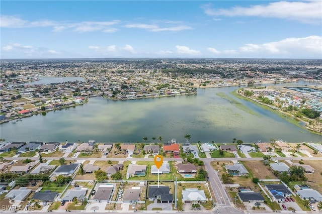 806 Santa Barbara Blvd, Cape Coral, FL 33991 - drone / aerial view with a water view and a residential view