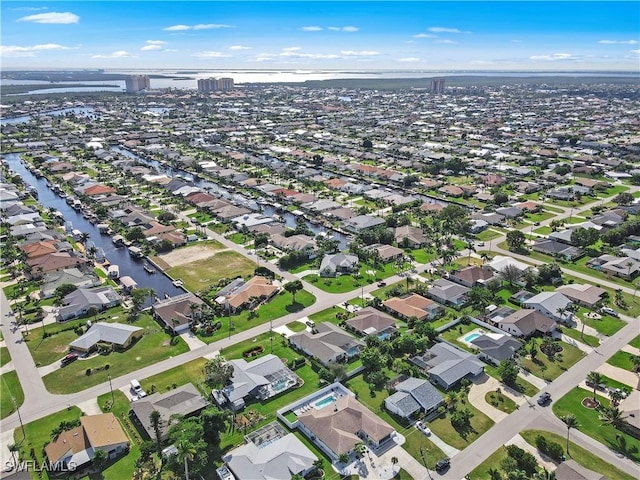 828 SW 51st Ter, Cape Coral, FL 33914 - aerial view with a residential view and a water view