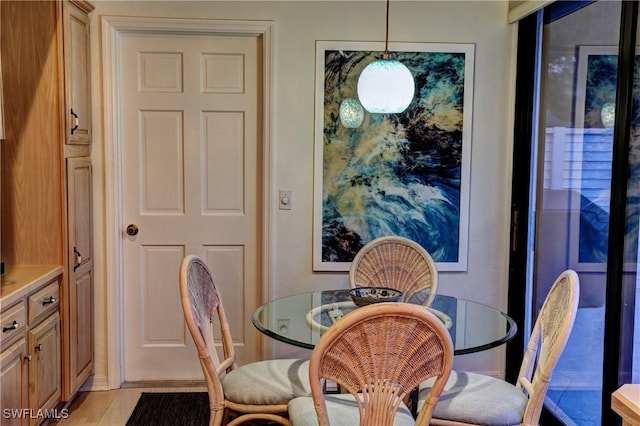 view of dining space