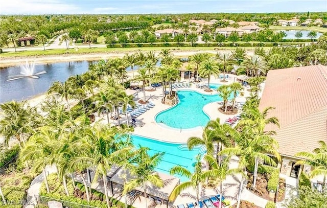 3402 Tigris Ln, Naples, FL 34119 - drone / aerial view with a water view
