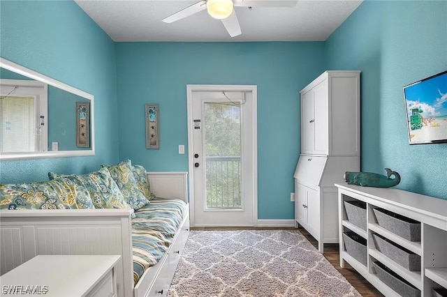 11541 Villa Grand Unit 817, Fort Myers, FL 33913 - interior space with a ceiling fan and dark wood-style flooring