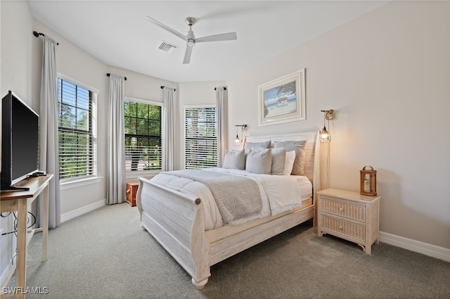 11498 Tiverton Trce, Fort Myers, FL 33913 - bedroom featuring carpet, baseboards, and ceiling fan