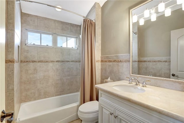 1947 Gordon River Ln, Naples, FL 34104 - full bathroom featuring vanity, toilet, and shower / tub combo with curtain