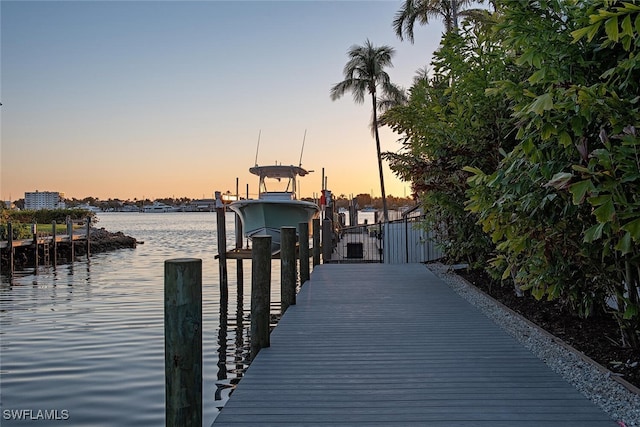 1380 Pelican Ave, Naples, FL 34102 - view of dock with a water view and boat lift