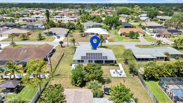 bird's eye view featuring a residential view