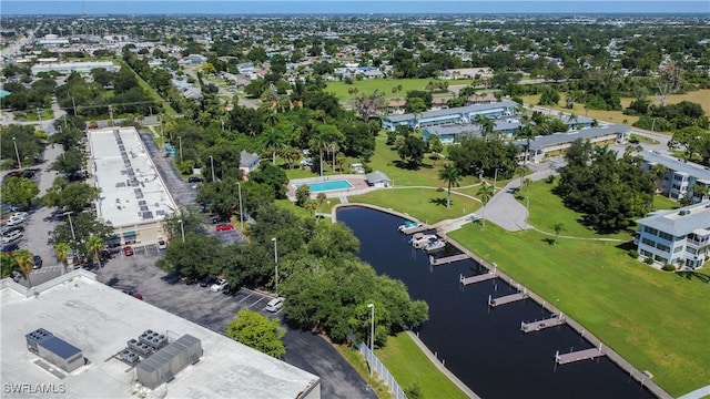 1015 Tropic Ter, North Fort Myers, FL 33903 - drone / aerial view featuring a water view