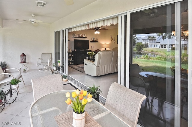 view of sunroom