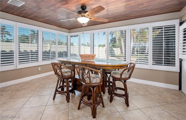 sunroom featuring visible vents