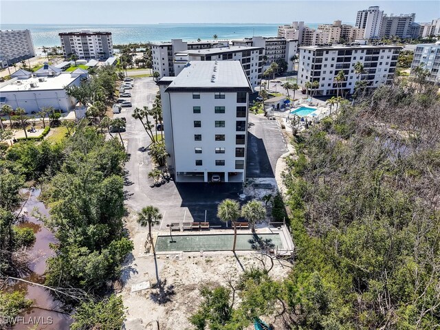 6893 Estero Blvd Unit 416, Fort Myers Beach, FL 33931 - bird's eye view of a large body of water and a pool area