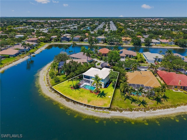 14790 Fripp Island Ct, Naples, FL 34119 - aerial perspective of suburban area with a nearby body of water