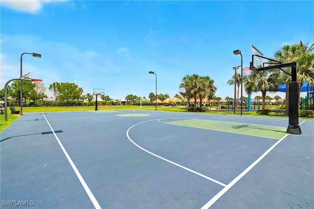view of sport court with community basketball court