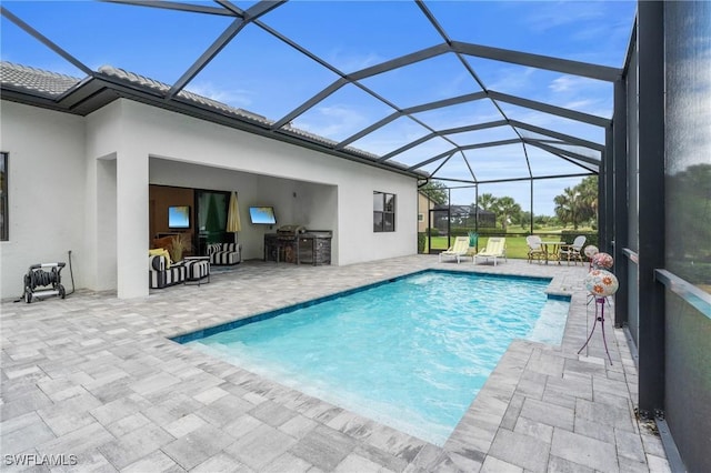 16166 Herons View Dr, Alva, FL 33920 - pool with a lanai, a patio area, and area for grilling
