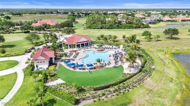 16166 Herons View Dr, Alva, FL 33920 - drone / aerial view featuring a water view and view of golf course