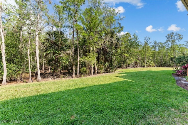 7940 Preserve Cir Unit 914, Naples, FL 34119 - view of green lawn with a wooded view