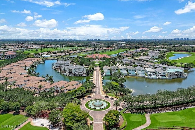 16653 Toscana Cir Unit 704, Naples, FL 34110 - aerial perspective of suburban area with a nearby body of water and a golf course