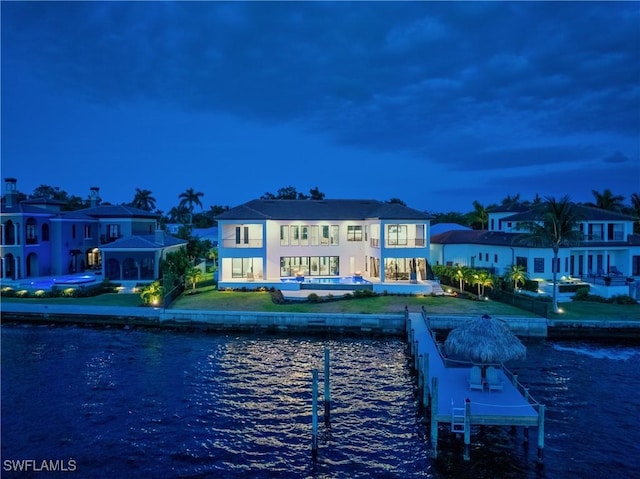 3924 W Riverside Dr, Fort Myers, FL 33901 - rear view of house with a water view