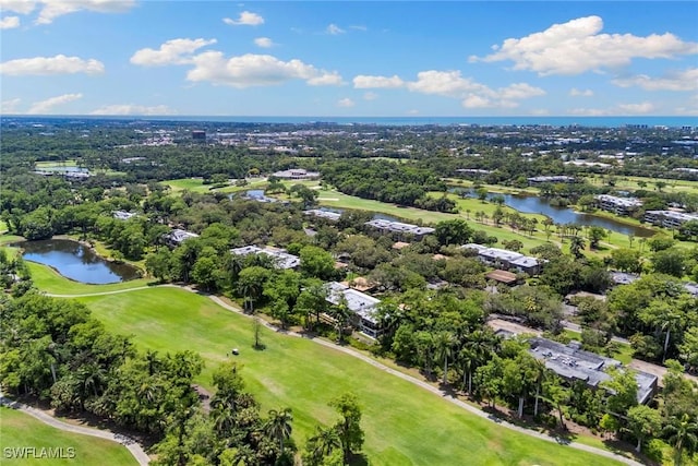 105 Wilderness Dr Unit B105, Naples, FL 34105 - aerial view with view of golf course and a water view