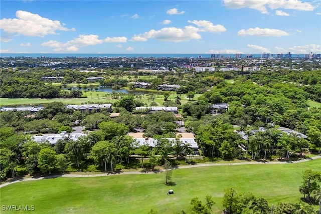 105 Wilderness Dr Unit B105, Naples, FL 34105 - aerial view with a city view, a water view, and view of golf course