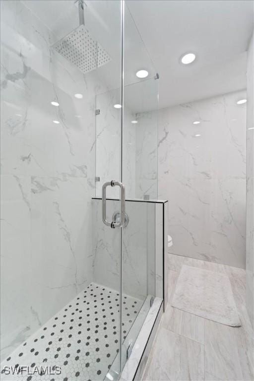 1115 Central Dr, Naples, FL 34104 - bathroom featuring a marble finish shower