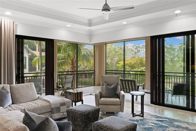 sunroom featuring plenty of natural light