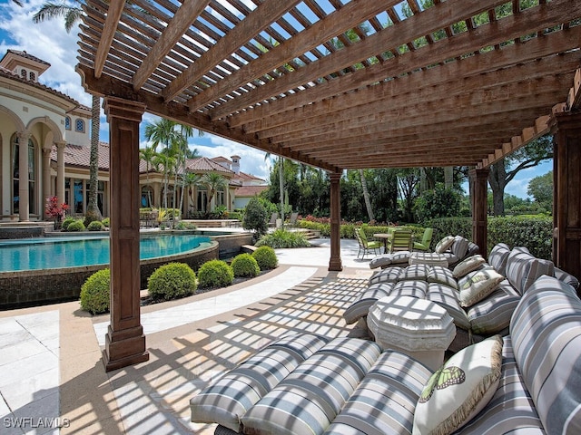 9663 Mashie Ct, Naples, FL 34108 - view of patio with a pergola
