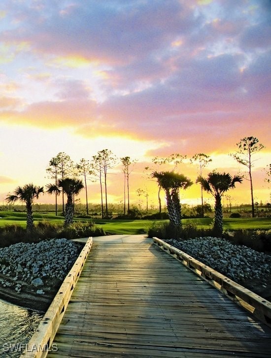 view of dock area