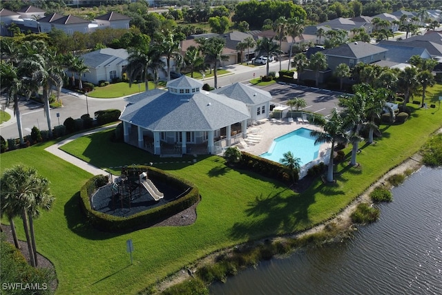 9680 Pineapple Preserve Ct, Fort Myers, FL 33908 - aerial view with a water view and a residential view