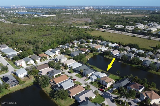 9680 Pineapple Preserve Ct, Fort Myers, FL 33908 - bird's eye view with a water view and a residential view