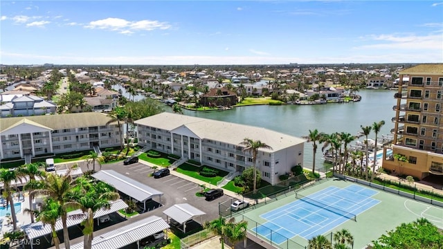 aerial view of a large body of water