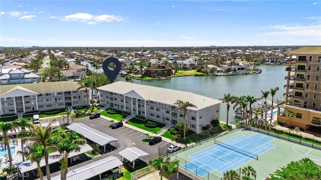 aerial view of a large body of water