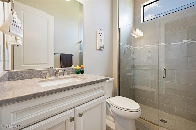 19720 Panther Island Blvd, Estero, FL 33928 - bathroom featuring vanity, toilet, and a stall shower
