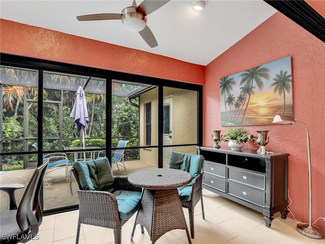 28796 Hunters Ct, Bonita Springs, FL 34135 - sunroom / solarium featuring a ceiling fan