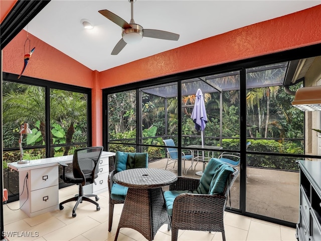 28796 Hunters Ct, Bonita Springs, FL 34135 - sunroom with a ceiling fan