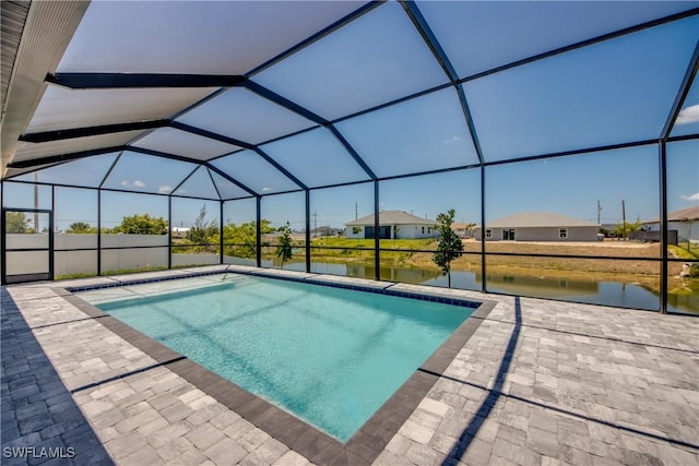 10 NW 13th Pl, Cape Coral, FL 33993 - outdoor pool with a water view, a residential view, a lanai, and a patio area