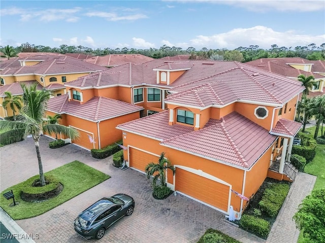 aerial view featuring a residential view