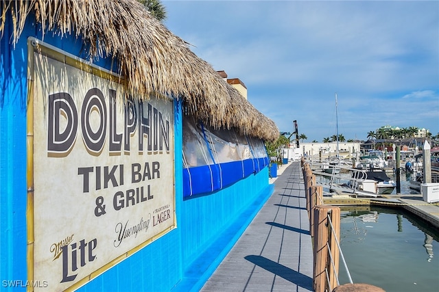view of dock